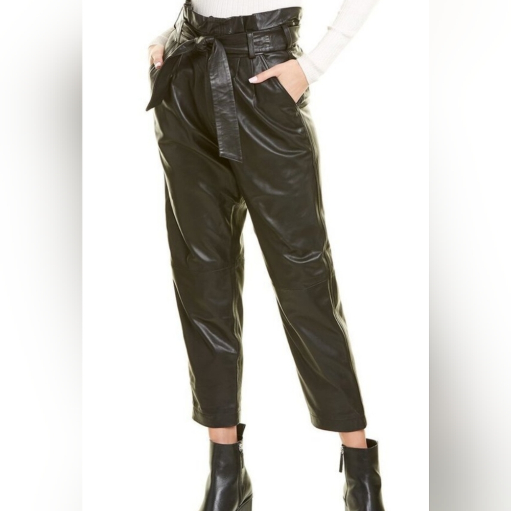 Walter Baker Black Leather Pants